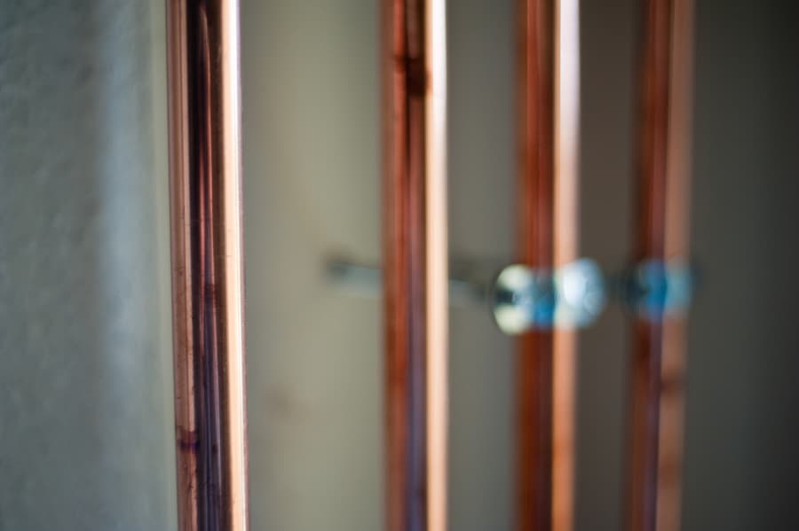Copper pipes found in a home