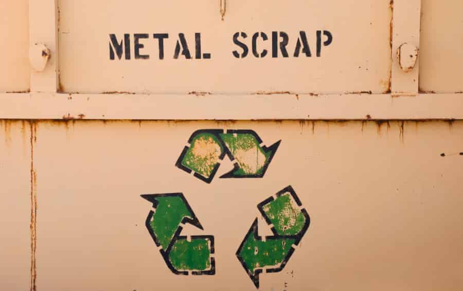 Roll-off dumpster for recycling scrap metal