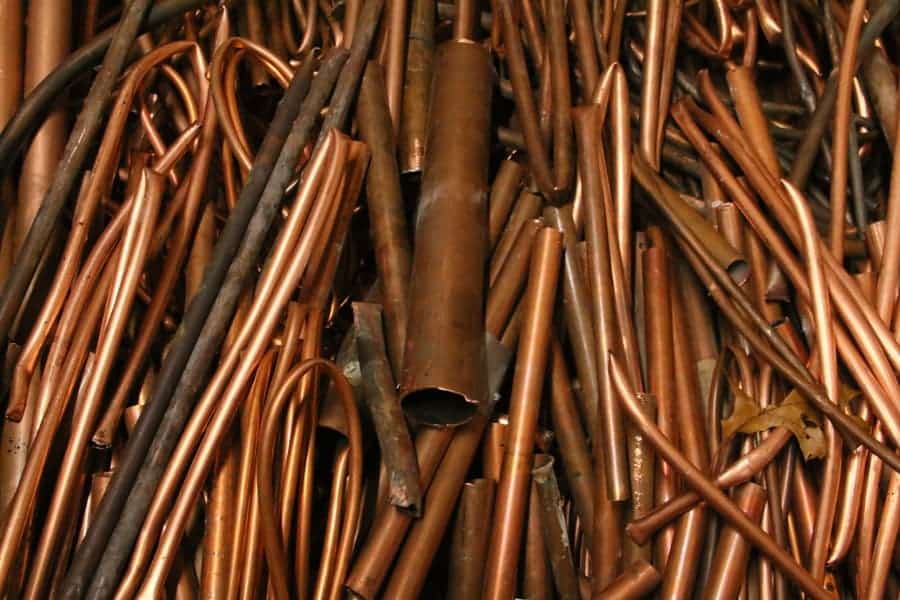 Various grades of copper pipes